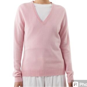 Lord & Taylor 💯 Cashmere VNeck Sweater Size S|P|CH